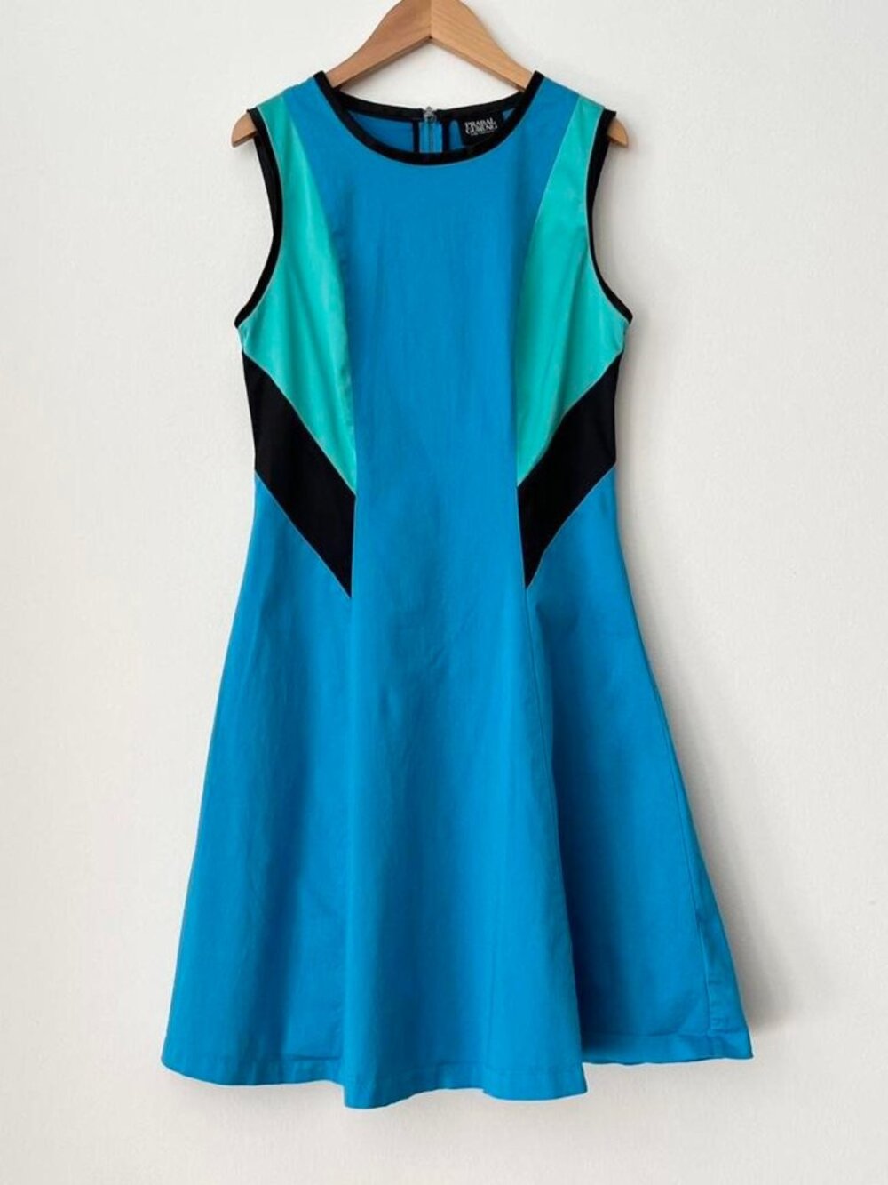 Prabal Gurung x Target Fit and Flare Dress Size 4 Turquoise Blue Retro Mod